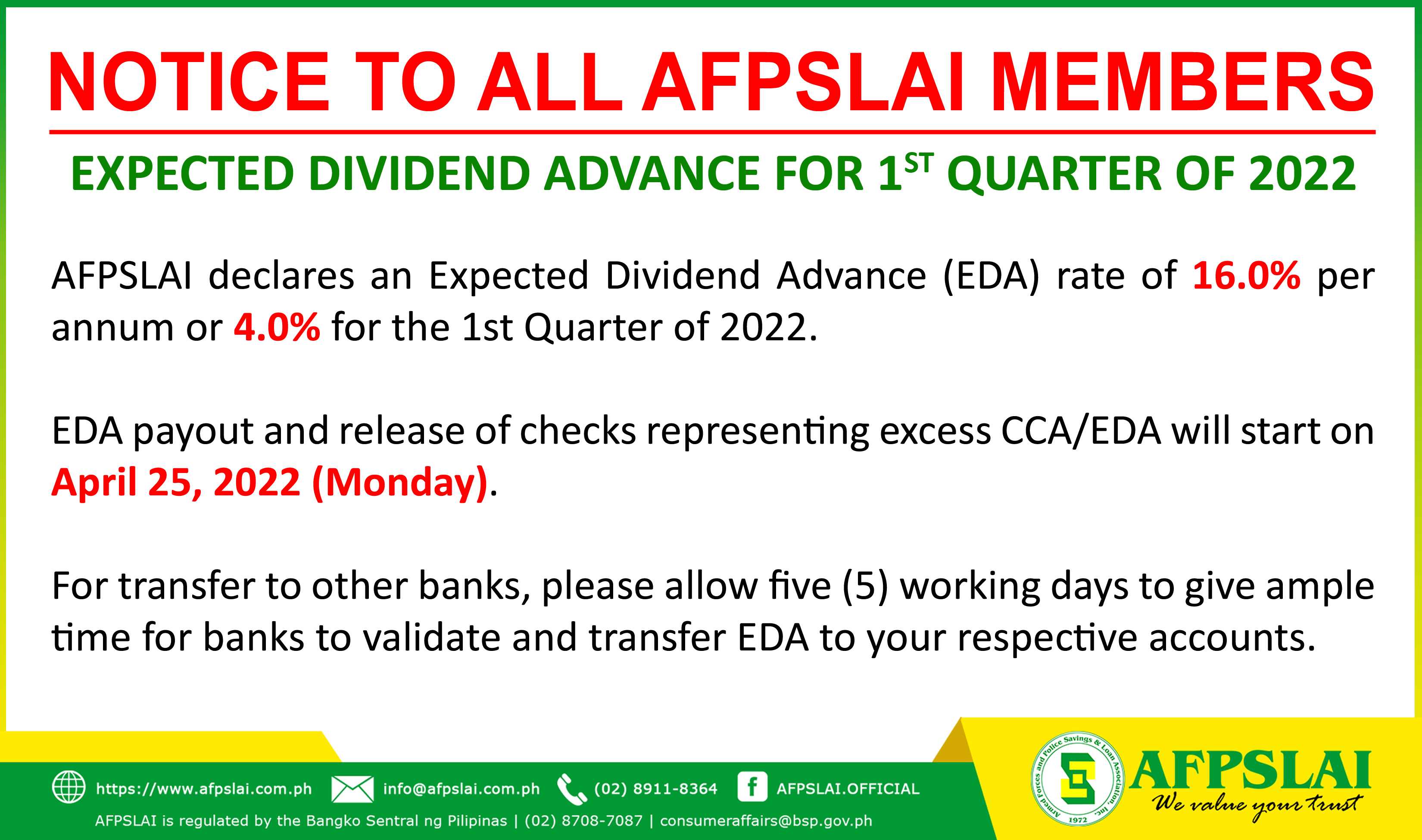 Armed Forces and Police Savings and Loans Association, Inc.